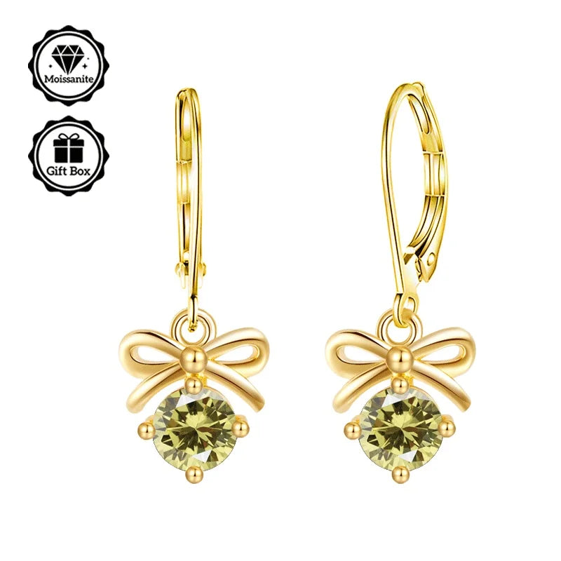 1 Carat Moissanite Hoop Earrings for Women – Hypoallergenic 18K Gold Plated Christmas Gift Jewelry