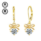 1 Carat Moissanite Hoop Earrings for Women – Hypoallergenic 18K Gold Plated Christmas Gift Jewelry