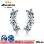 GRA 3mm Moissanite Stud Earrings for Women – 925 Sterling Silver with 18K White Gold Plating, Certified Fine Jewelry