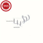 925 Sterling Silver Zircon Stud Earrings for Women – Sparkling Claw-Set Crystal Party Jewelry