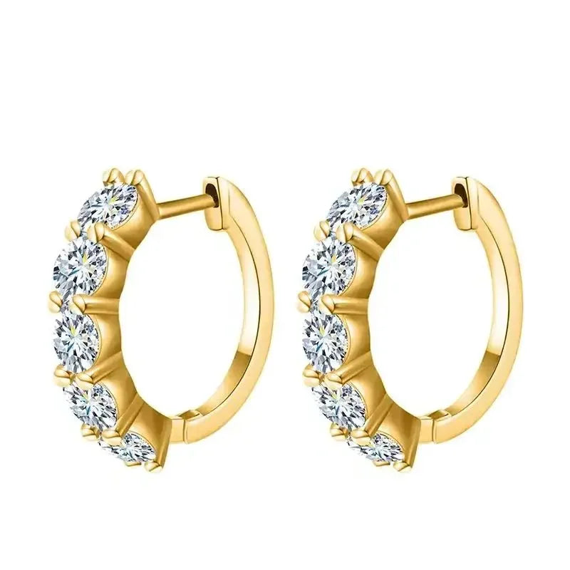 GRA 1.5CT Certified Moissanite Diamond Hoop Earrings for Women – 925 Sterling Silver Luxury Anniversary Gift