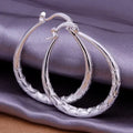 925 Sterling Silver Hoop Earrings for Women – Trendy Wedding Jewelry