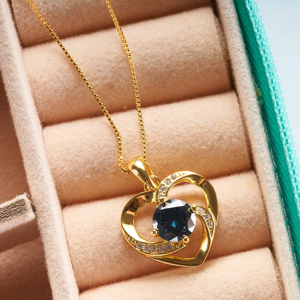 1 Carat Real Moissanite Pendant Necklace for Women – 925 Sterling Silver Box Chain, Diamond Tester Pass Fine Jewelry